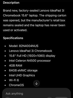 Lenovo Laptop - Chromebook